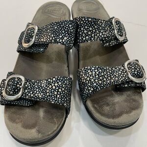Dansko Black and White Sandals